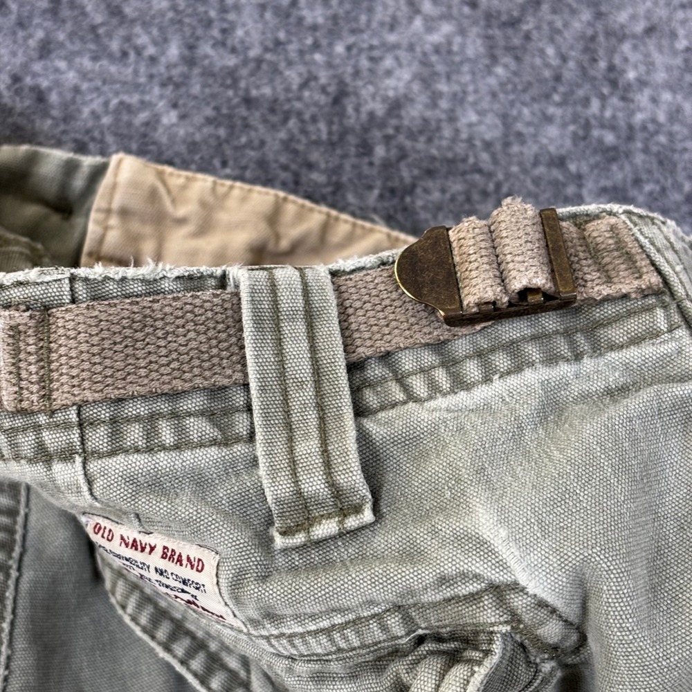 Old‎ Navy VTG Khakis Mens 34x32 Green Canvas Chino Pants Straight Rugged *Flaw - Picture 12 of 12